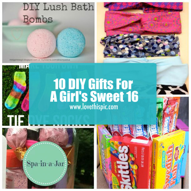 DIY Gifts For Girls
 10 DIY Gifts For A Girl s Sweet 16
