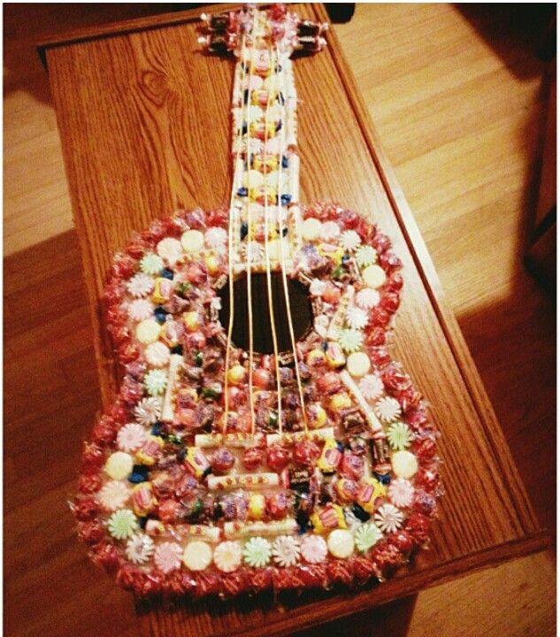 DIY Gifts For Music Lovers
 Candy guitar Another great bday present for music lovers