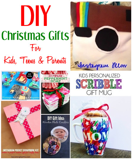 DIY Gifts For Parents
 DIY Christmas Gift Ideas For Kids Teens & Parents