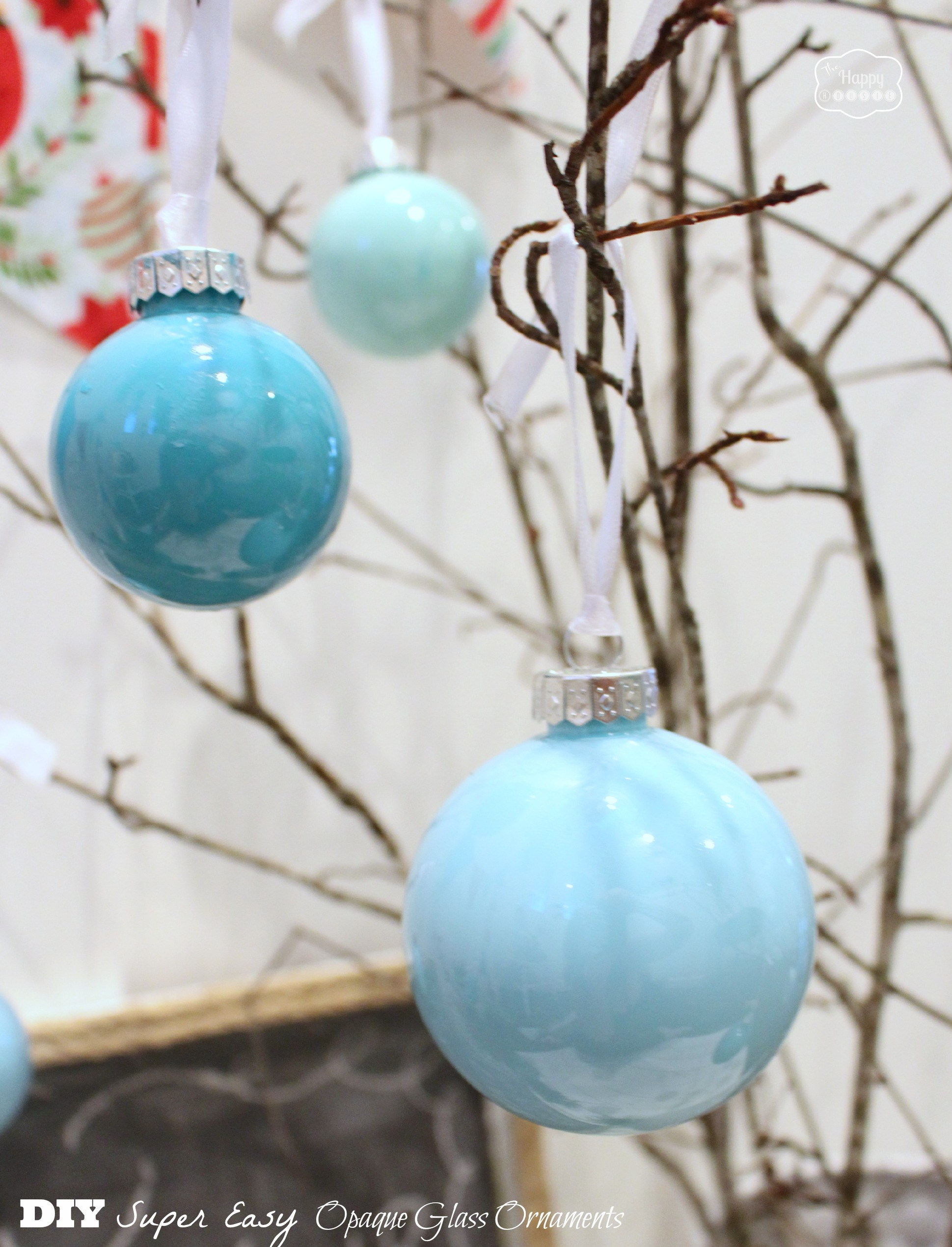 DIY Glass Christmas Ornaments
 DIY Super Easy Opaque Glass Painted Ornaments Blue