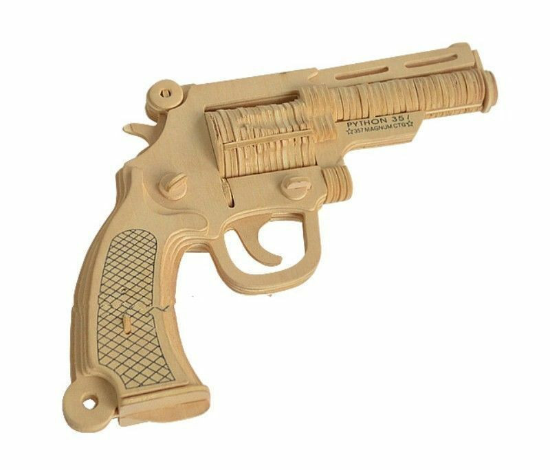 DIY Gun Kit
 3D DIY Wooden Toys Gun Revolver Puzzle Wood Craft