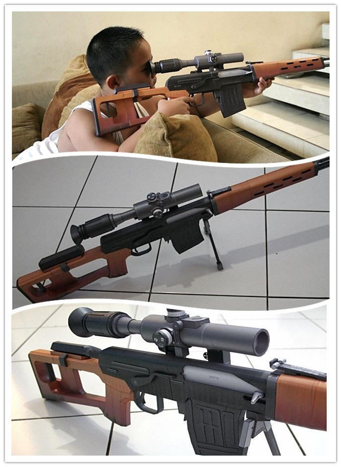 DIY Gun Kit
 1 1 Scale Sniper Rifle SVD Gun Firearm Weapon DIY Sheet