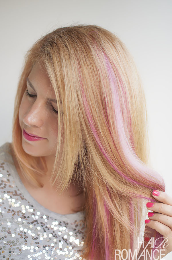 DIY Hair Highlights
 How to DIY pink highlights in your hair Hair Romance
