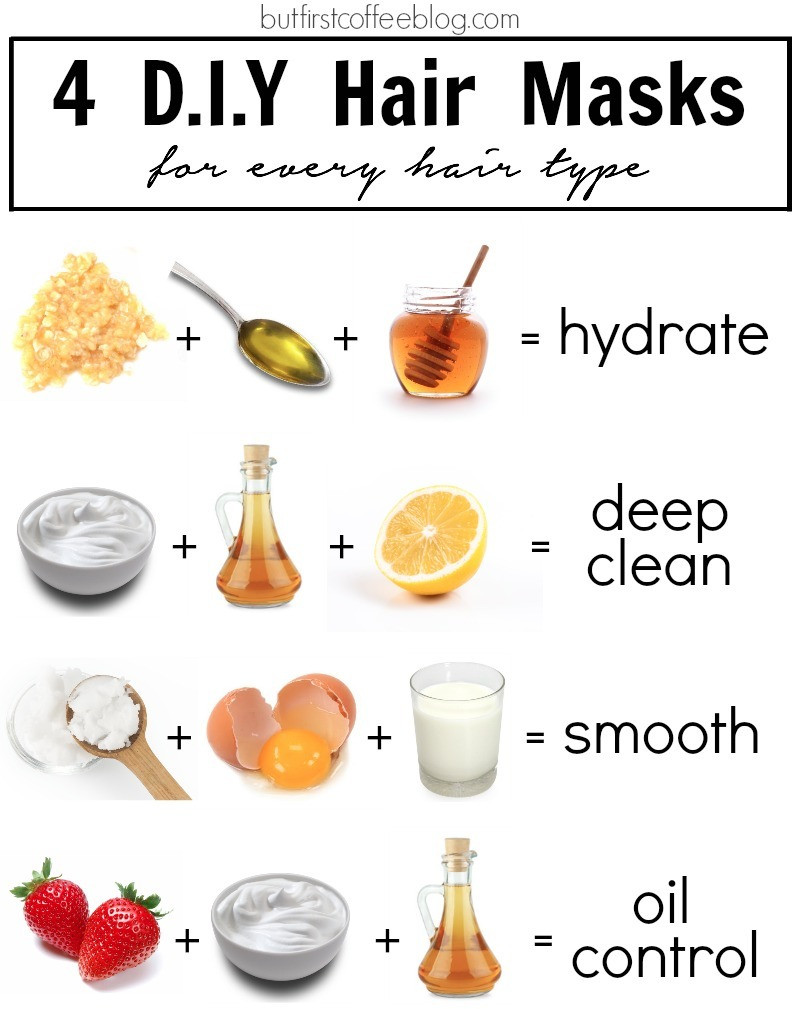 DIY Hair Masks For Dry Damaged Hair
 4 DIY Hair Masks for Every Hair Type But First Coffee
