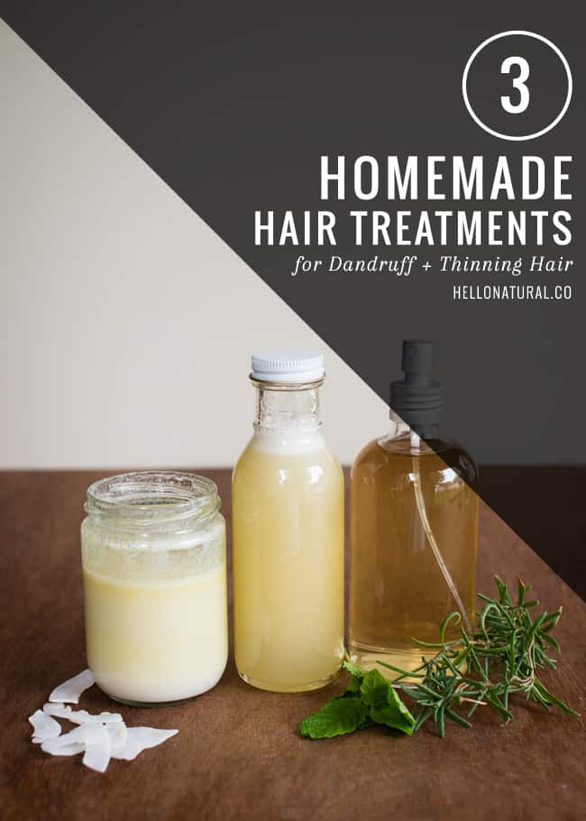 DIY Hair Treatments
 3 Homemade Treatments for Dandruff Thinning Hair