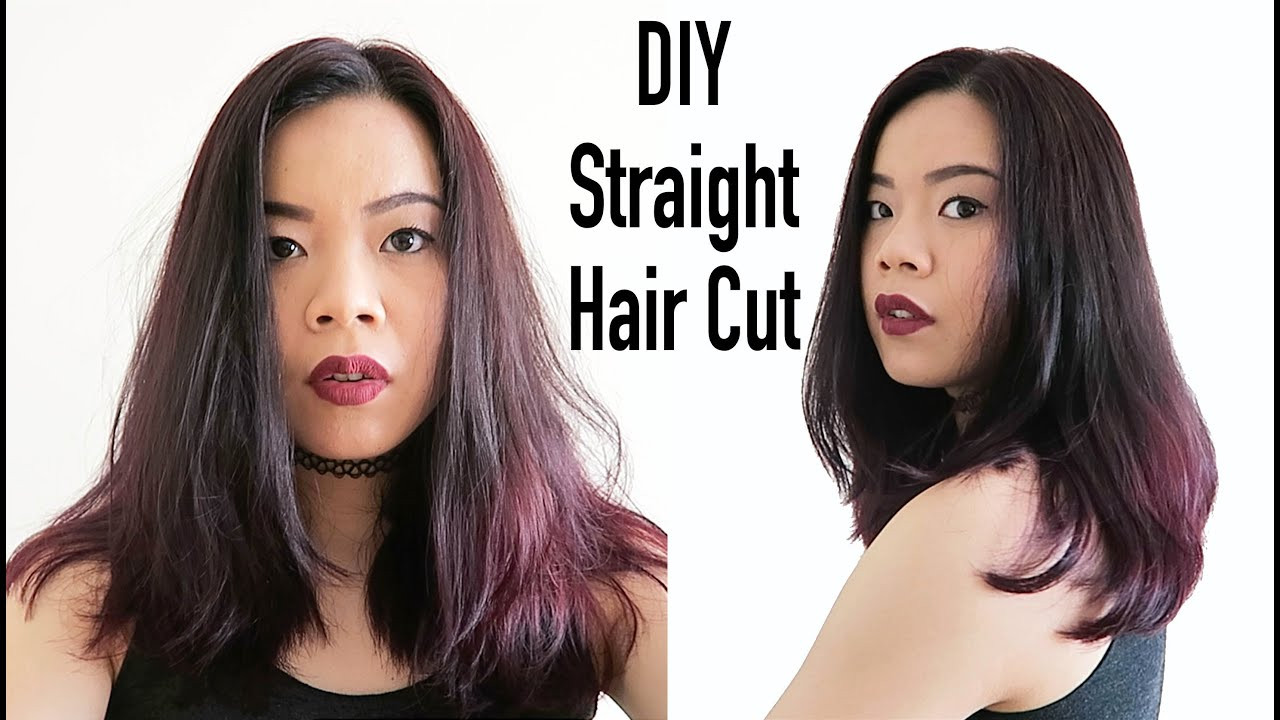 DIY Hair Trim
 HOW TO DIY straight hair cut