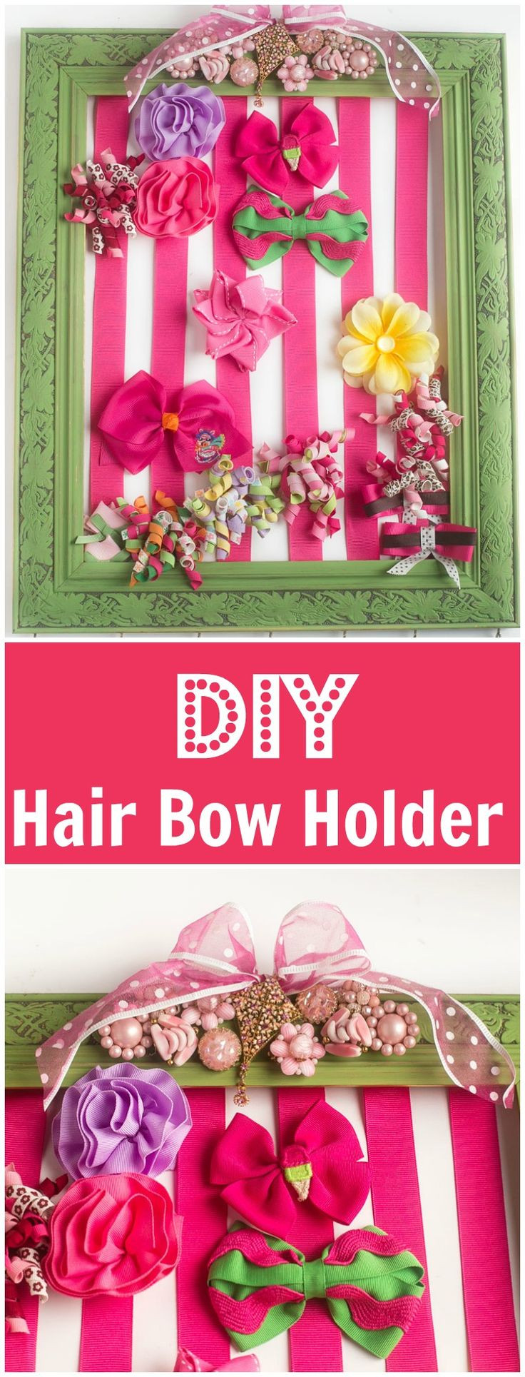 DIY Hairbow Holder
 Diy hair bows Hair bow holders and Bow holders on Pinterest