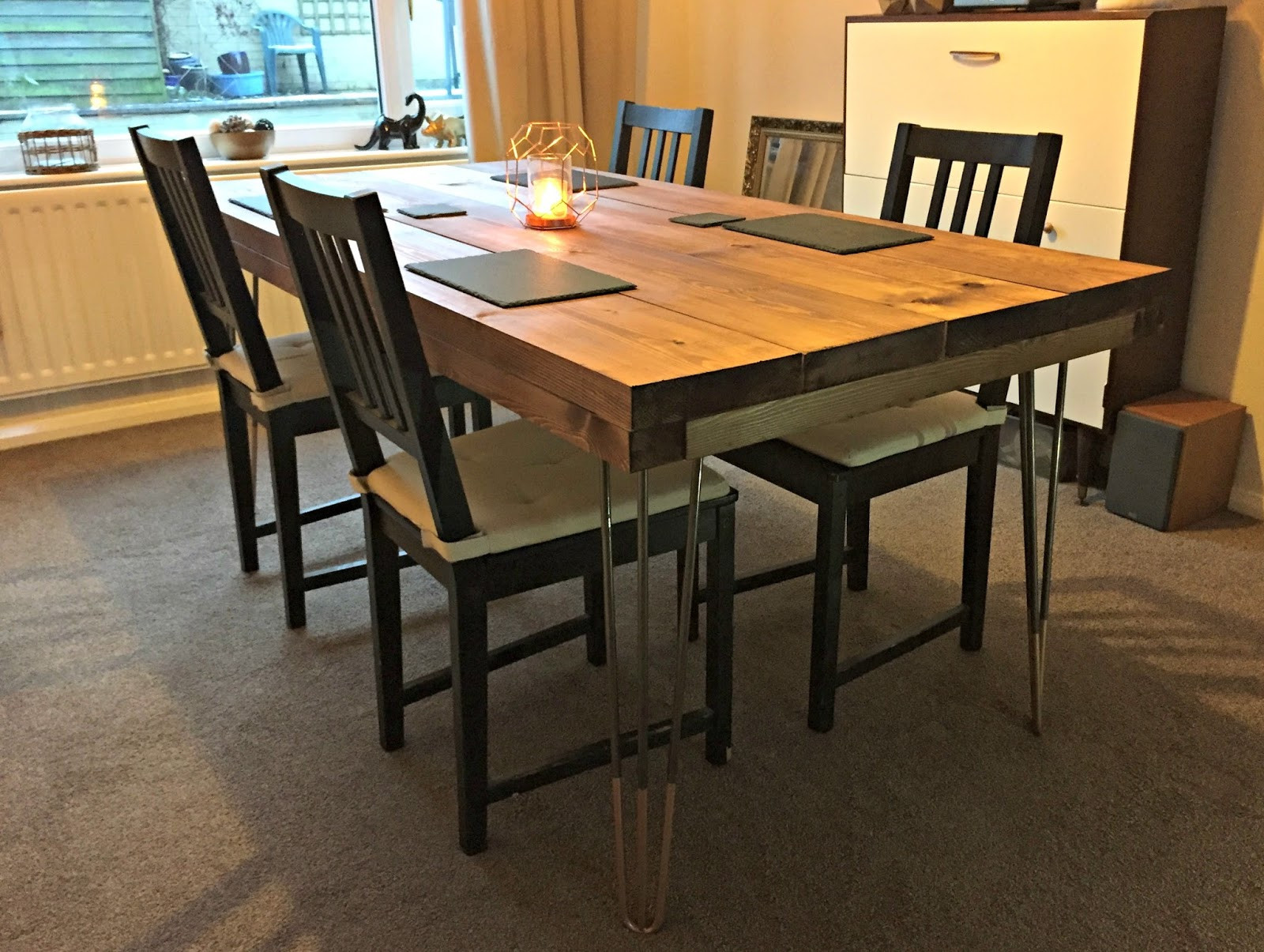 DIY Hairpin Leg Dining Table
 DIY Tutorial Rustic Dining Table with Hairpin Legs
