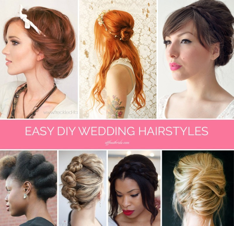 DIY Hairstyle For Short Hair
 Braids twists and buns 20 easy DIY wedding hairstyles