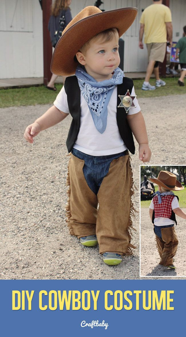 DIY Halloween Costumes For Toddler Boys
 DIY Cowboy Halloween Costume for a kid baby toddler or