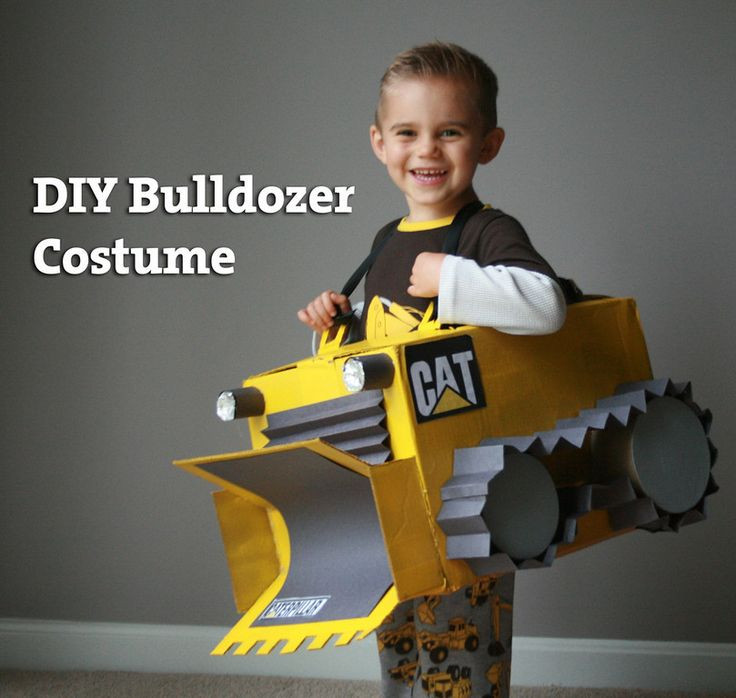 DIY Halloween Costumes For Toddler Boys
 DIY Bulldozer Costume step by step instructions so