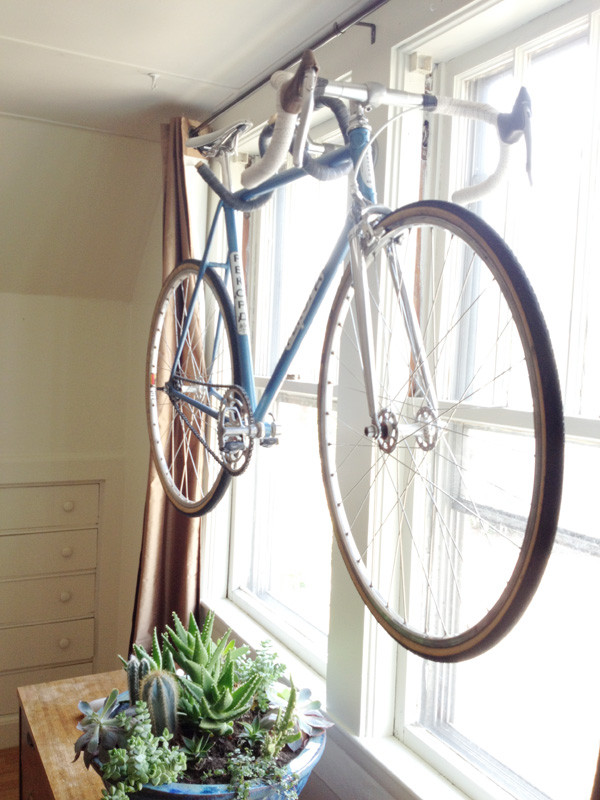 DIY Hanging Bike Rack
 Three Ingenious Bike Hangers With Unusual designs