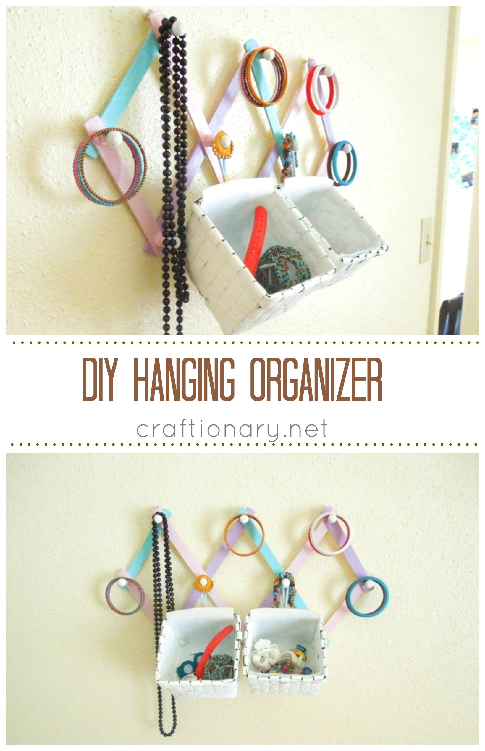 DIY Hanging Organizer
 Craftionary