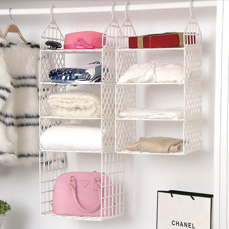DIY Hanging Organizer
 DIY Hanging Closet Foldable Organizer Clothes Shelf with