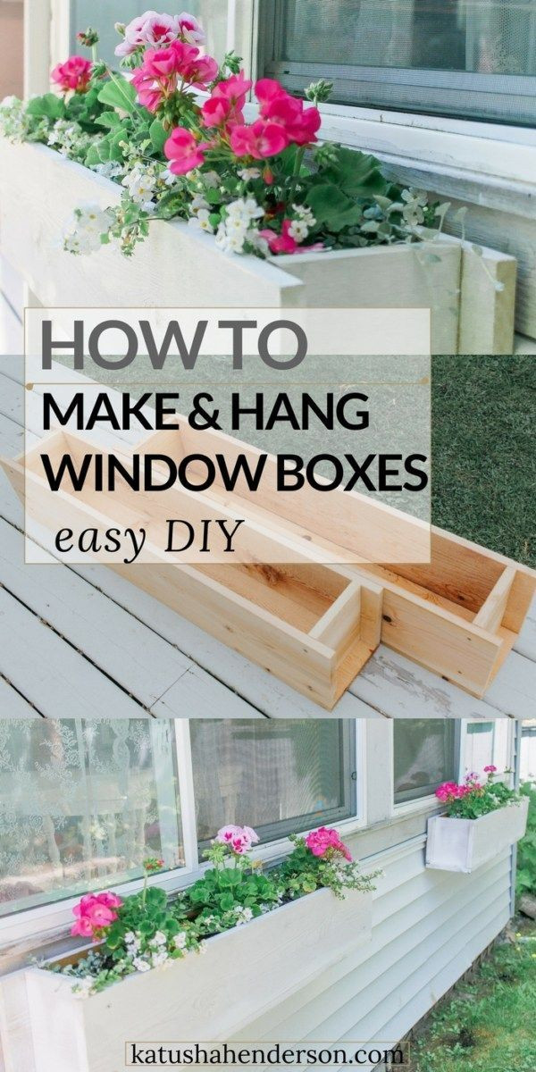 DIY Hanging Planter Box
 Easy Flower Window Box DIY