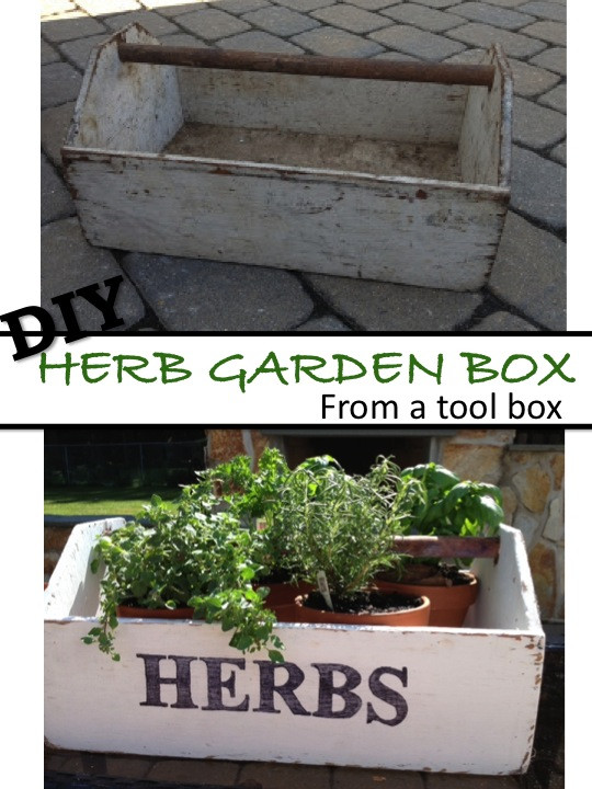 DIY Herb Garden Box
 Two It Yourself DIY Herb Garden Box from an old toolbox