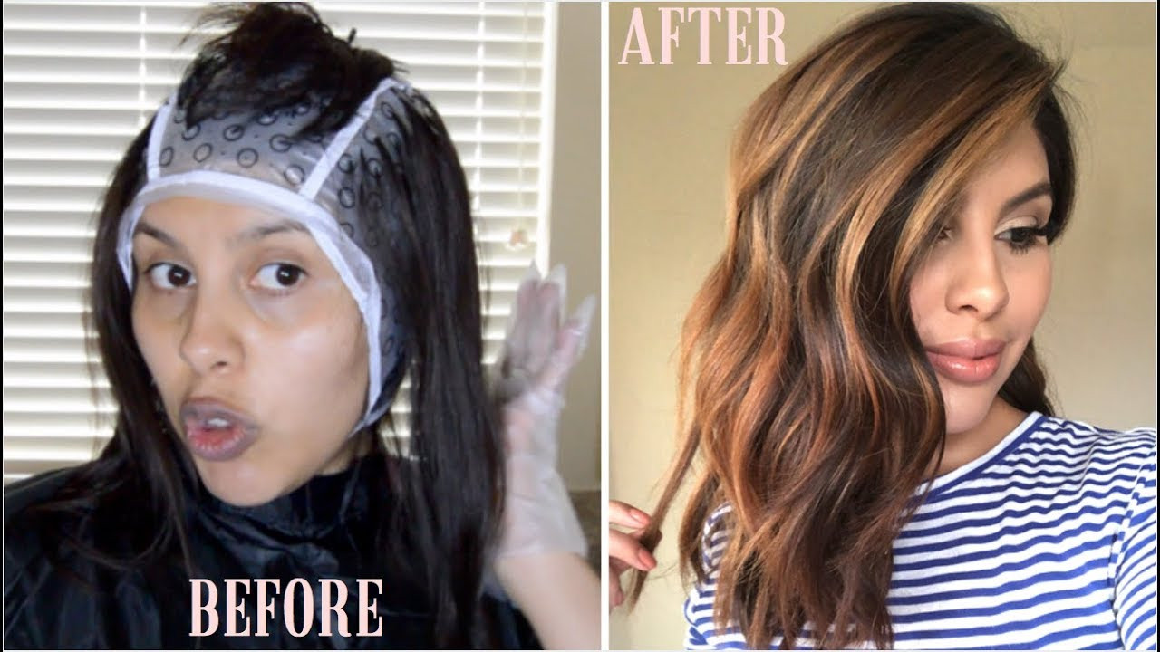 DIY Highlights For Dark Hair
 DIY HIGHLIGHTS USING CAP Revlon Frost & Glow Highlighting