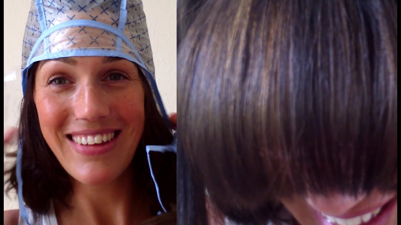 DIY Highlights For Dark Hair
 DIY HIGHLIGHTS with a CAP at HOME Vintagious Vlogs
