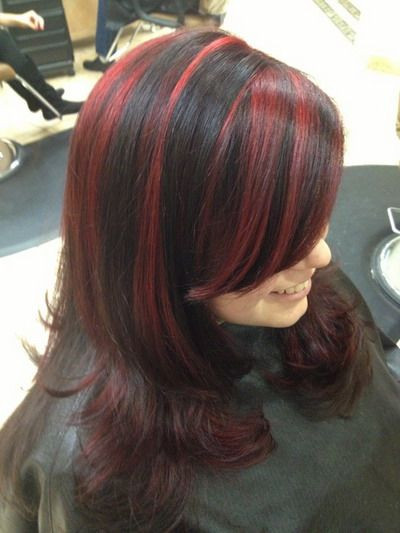 DIY Highlights For Dark Hair
 I reeeeeeeally miss having this Black Hair Red