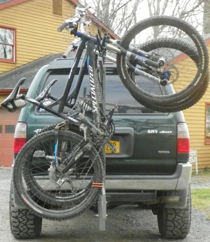 DIY Hitch Bike Rack
 Bike rack addition to spare swing out ideas