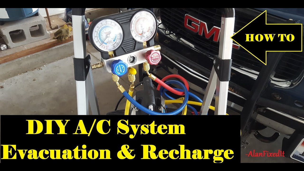 DIY Home Ac Recharge
 Vehicle A C System Evacuation and Recharge DIY