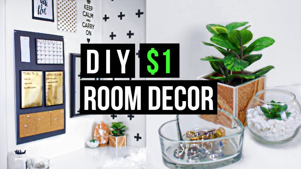DIY Home Decor Pinterest
 DIY $1 ROOM DECOR 2015 Tumblr Pinterest Inspired