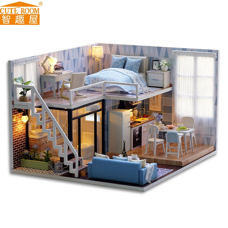 DIY Home Kit
 NEW Diy Miniature Wooden Doll House Furniture Kits Toys