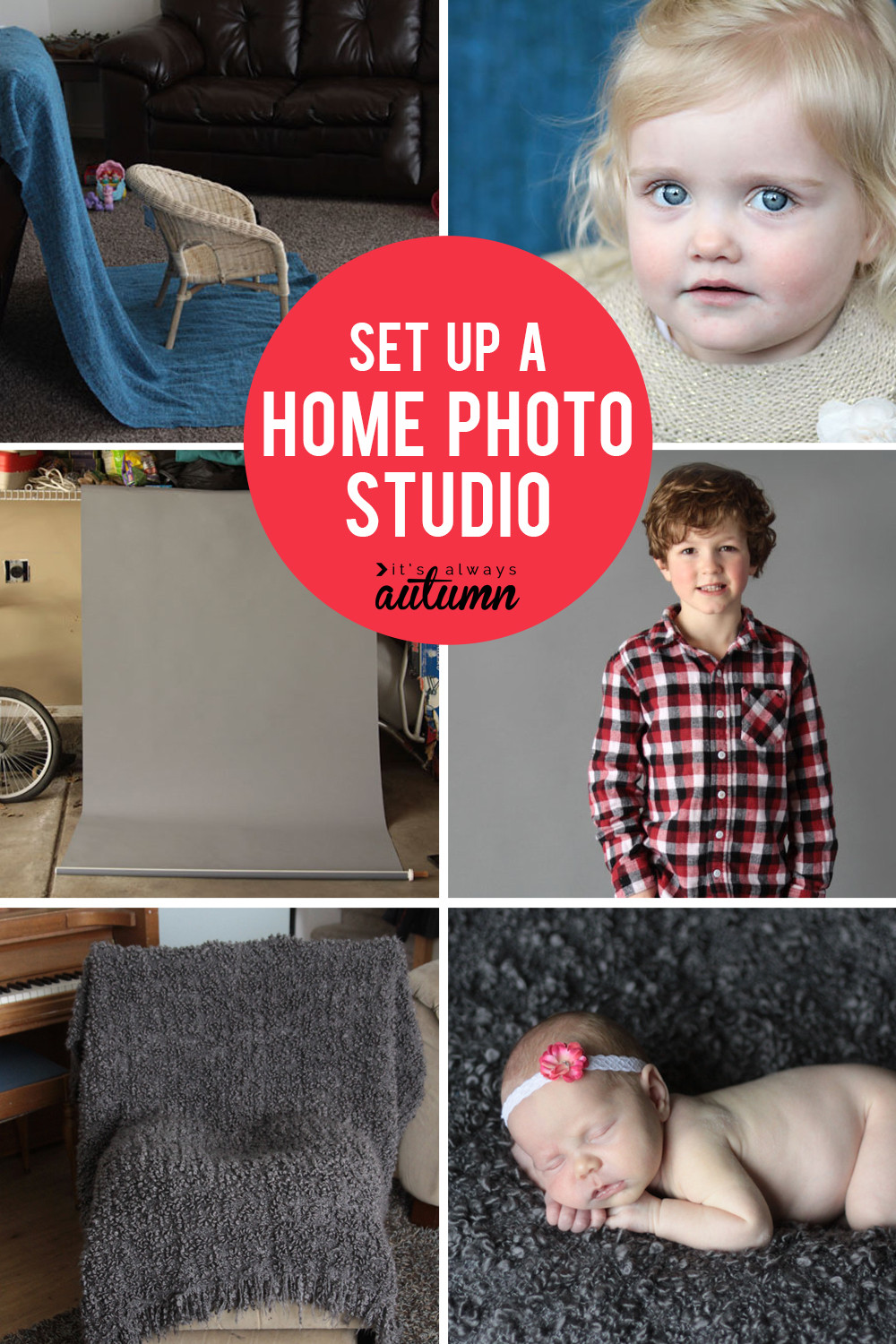DIY Home Photography Studio
 how to set up a simple DIY home photo studio