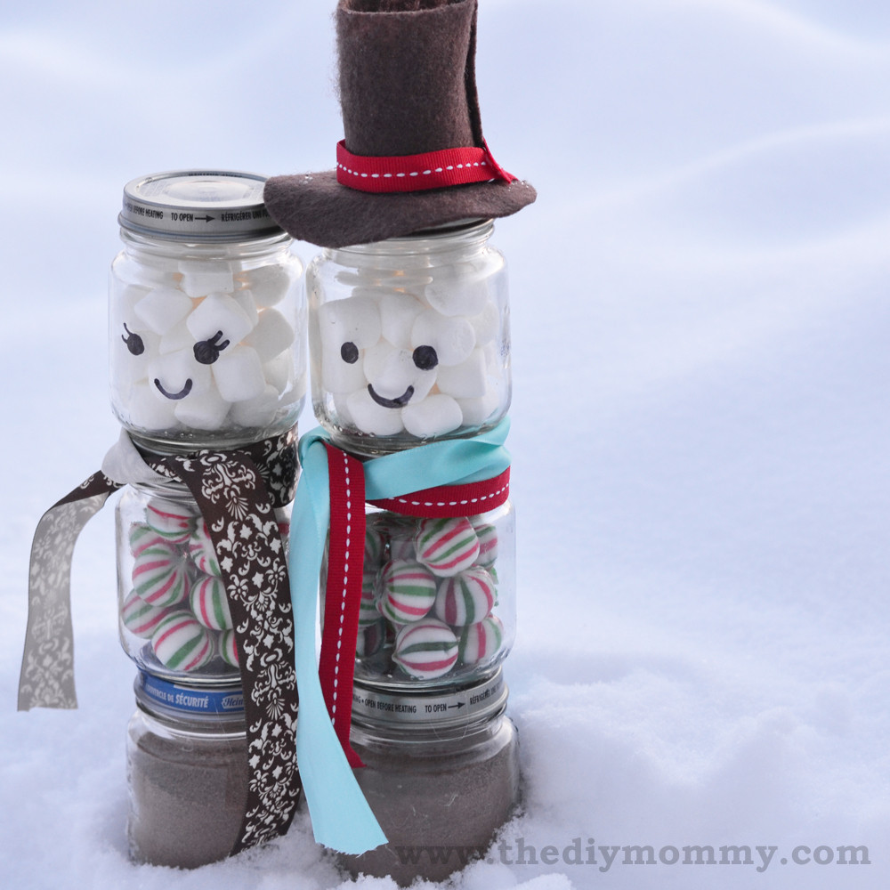 DIY Jar Gifts
 A Handmade Christmas Make a Snowman Hot Chocolate Jar Gift