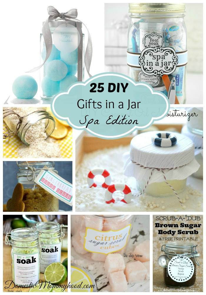 DIY Jar Gifts
 25 DIY Gifts in a Jar Spa Edition Domestic Mommyhood