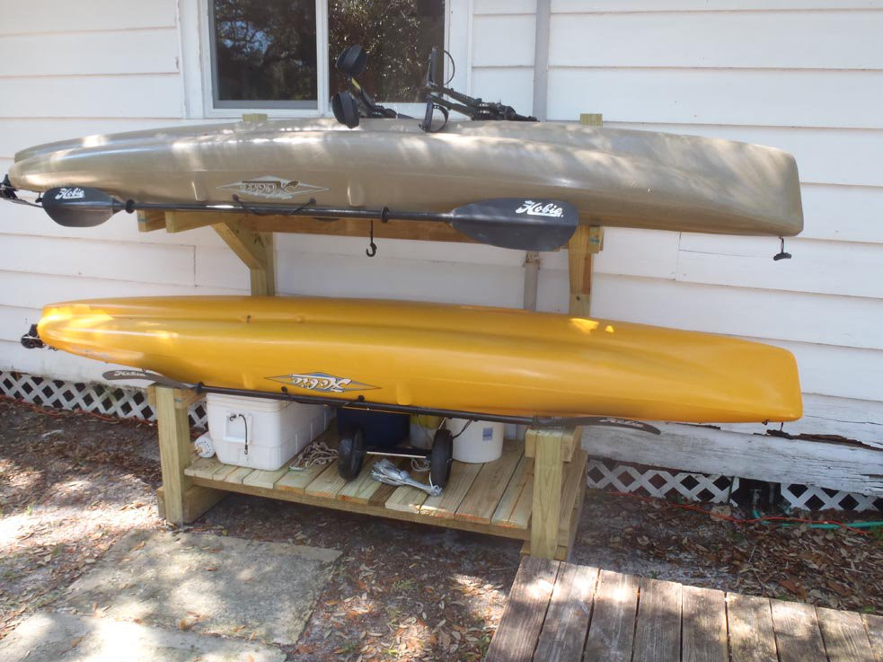 DIY Kayak Storage Rack Plans
 how do you store your kayak at home Pensacola Fishing Forum