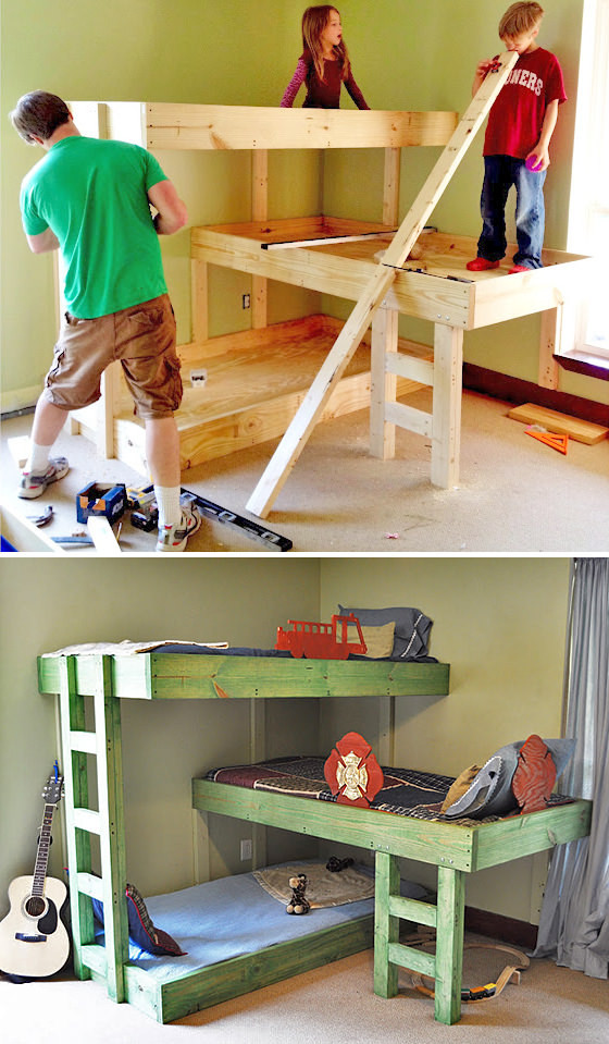 DIY Kids Furniture
 Toddler bunk beds