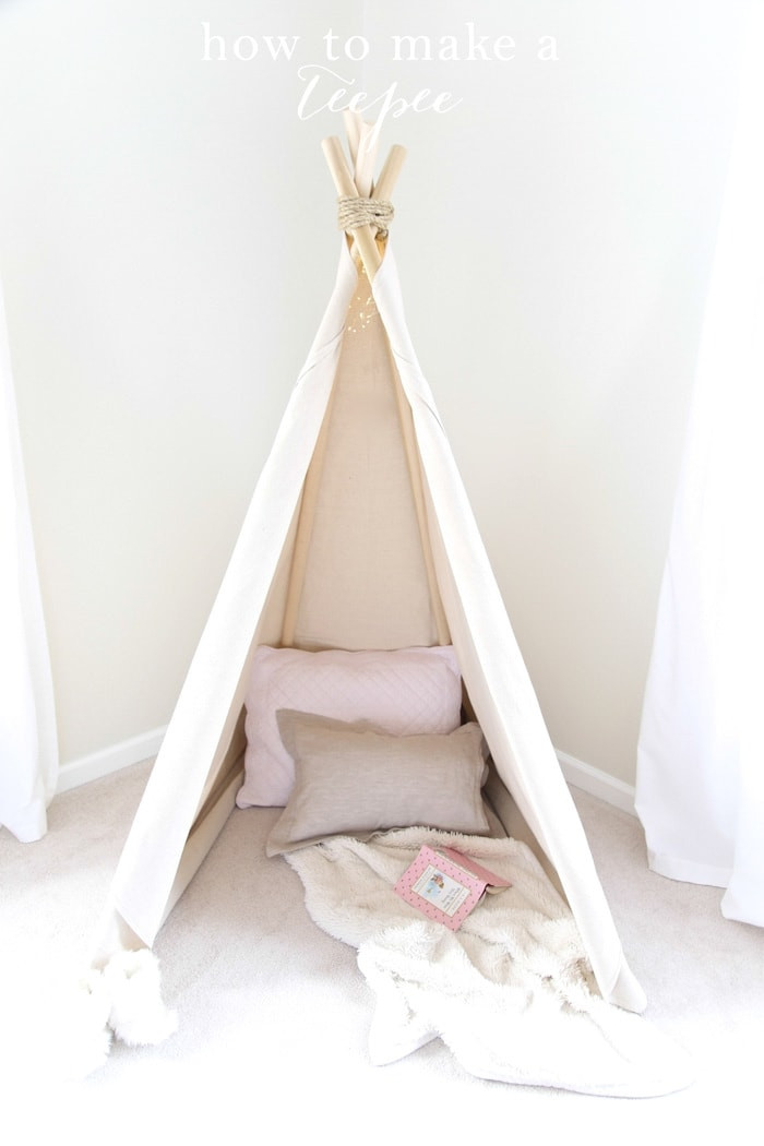 DIY Kids Teepee
 How to Make a Teepee Tent an Easy No Sew Project in less