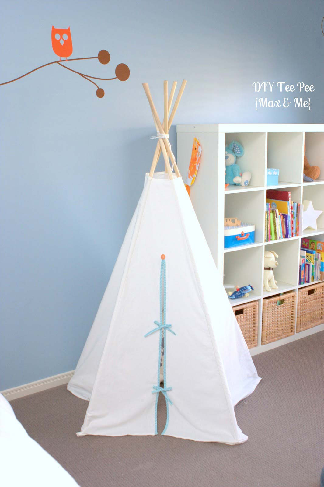DIY Kids Teepee
 e stop party shop – Tel Text