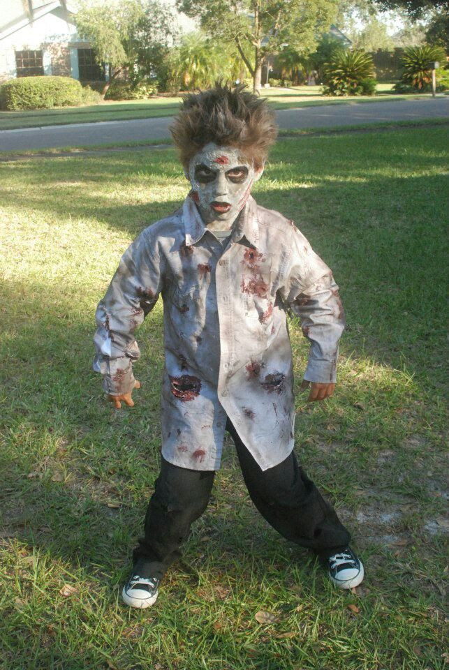 DIY Kids Zombie Costume
 Diy zombie costume bray wants to be zombies this yr