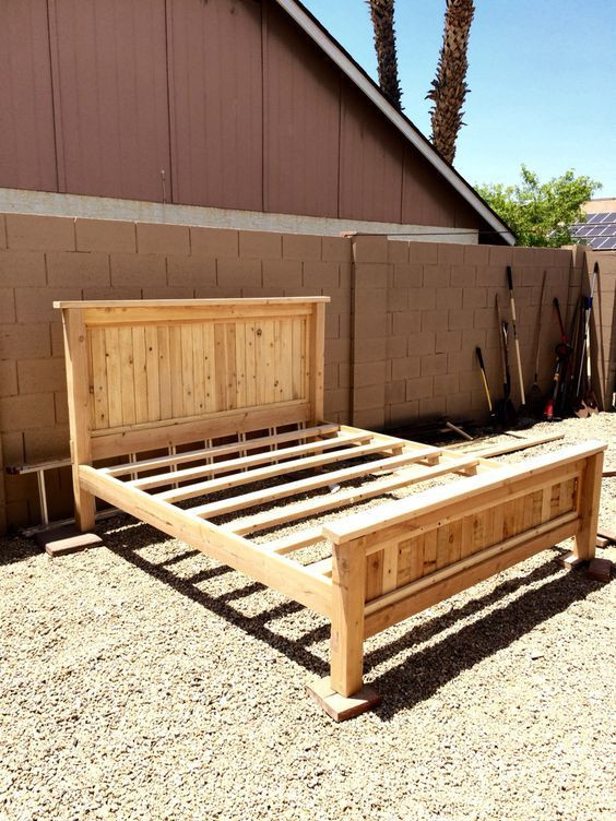 DIY King Platform Bed Plans
 $80 DIY king size platform bed frame DIY in 2019
