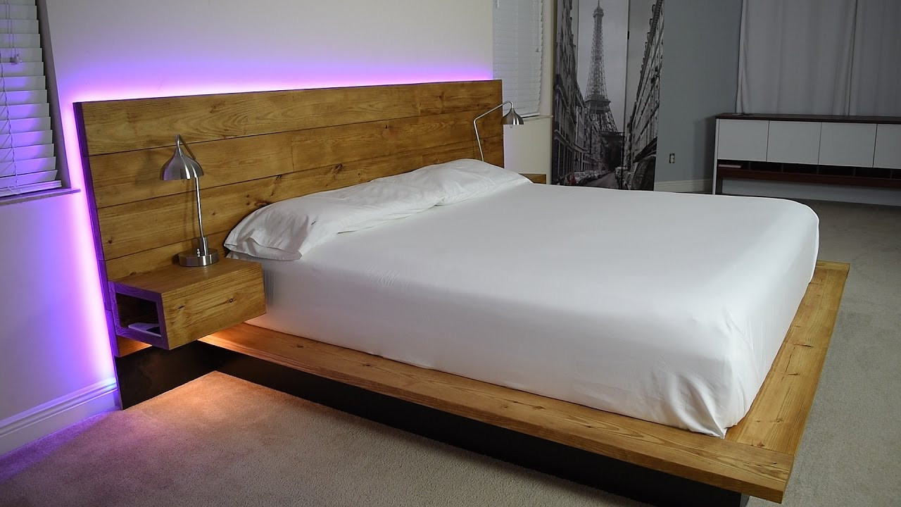 DIY King Platform Bed Plans
 DIY Platform Bed With Floating Night Stands Plans