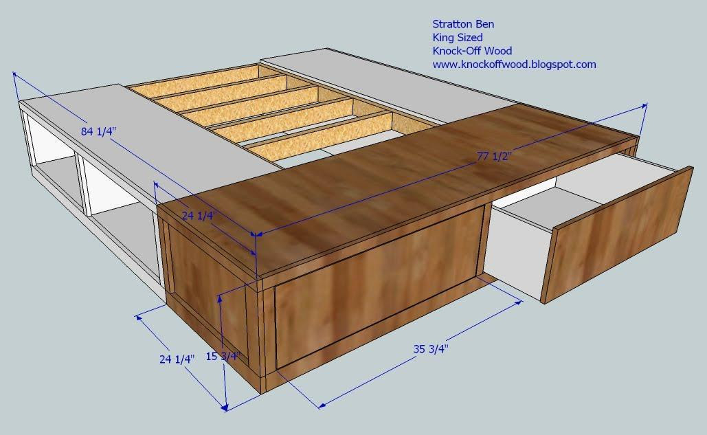 DIY King Platform Bed Plans
 Ana White