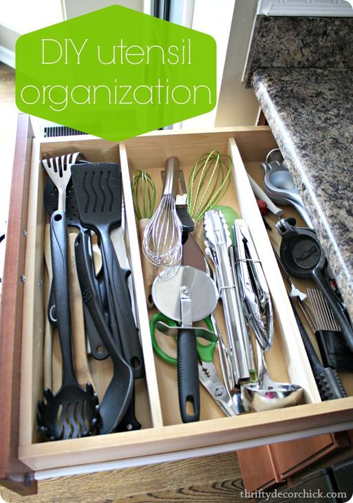 DIY Kitchen Drawer Organizer
 1000 images about Kitchen Organized Drawers on