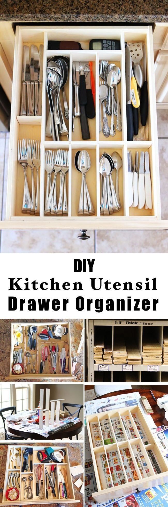 DIY Kitchen Drawer Organizer
 Best 25 Drawer dividers ideas on Pinterest