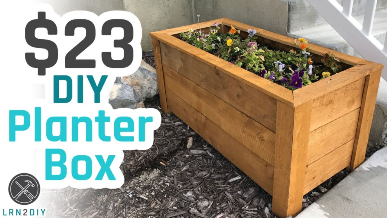 DIY Large Planter Boxes
 $23 DIY Planter Box