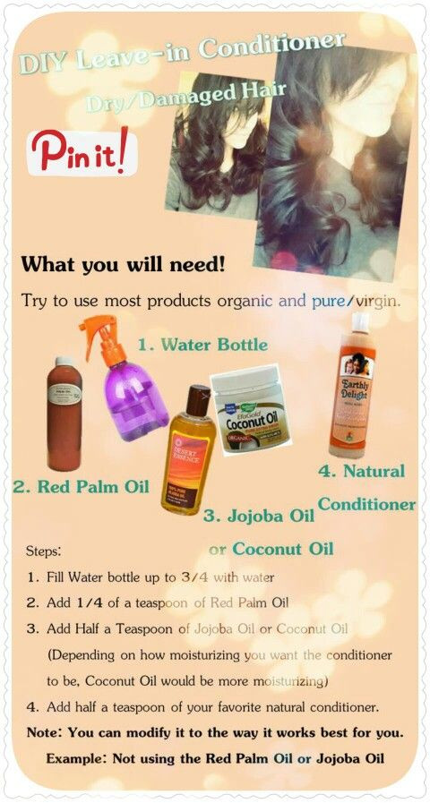 DIY Leave In Conditioner For Damaged Hair
 120 best Nuts for Red Palm Oil images on Pinterest
