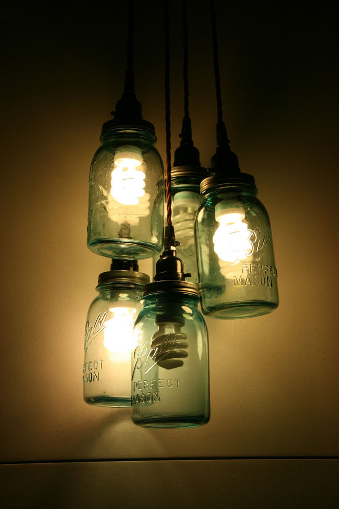 DIY Lighting Kit
 DIY Vintage Mason Jar Chandelier Light Hanging Pendant