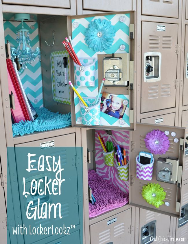 DIY Locker Organization Ideas
 Easy Locker Glam for Tweens with LockerLookz Have your