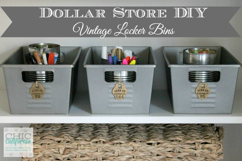 DIY Locker Organization Ideas
 Dollar Store DIY Vintage Locker Bins