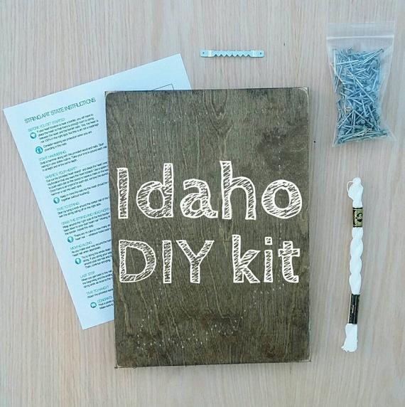 DIY Love Is Art Kit
 DIY Idaho String Art Kit State string Art Kit Idaho Nail