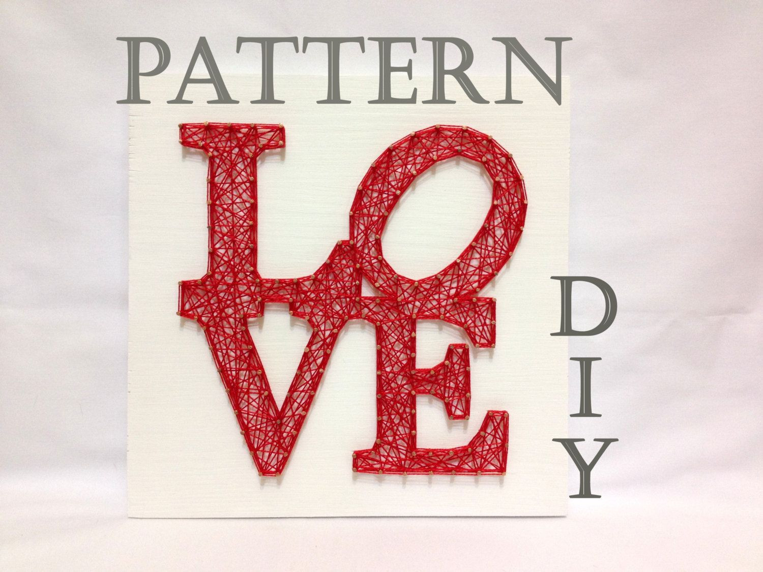 DIY Love Is Art Kit
 DIY String Art Pattern Kit LOVE Pattern and Instructions