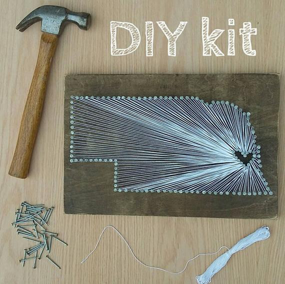 DIY Love Is Art Kit
 DIY Nebraska String Art Kit State string Art Kit