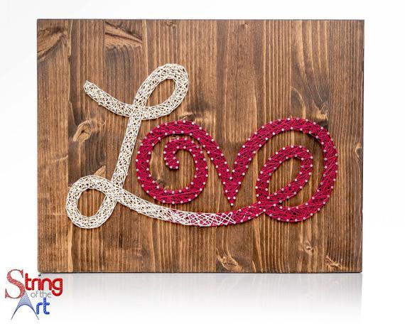 DIY Love Is Art Kit
 String Art Crafts Kit Love Sign DIY Kit DIY Decor Love