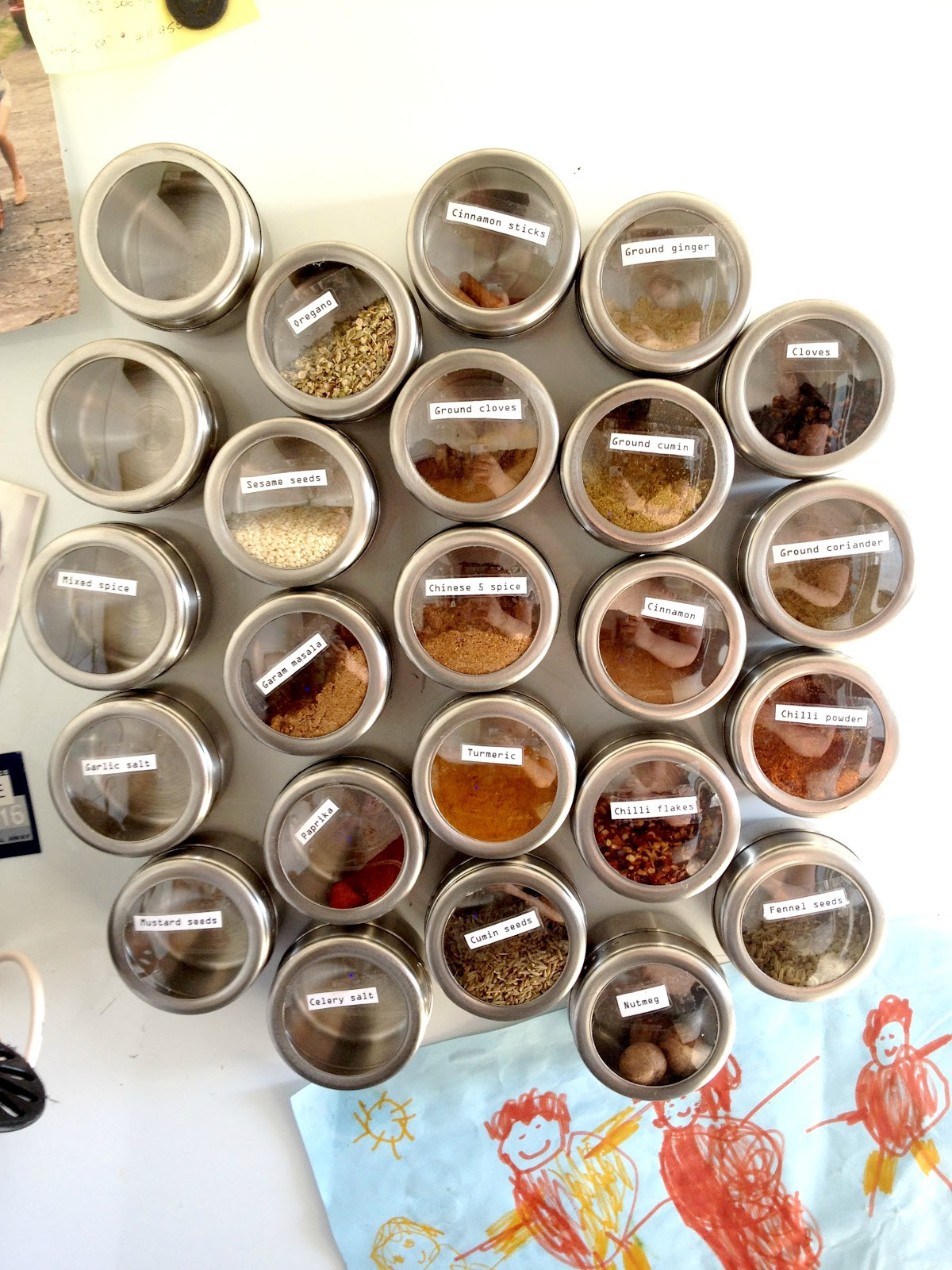 DIY Magnetic Spice Rack
 Home Made Magnetic Spice Rack and easy DIY labels